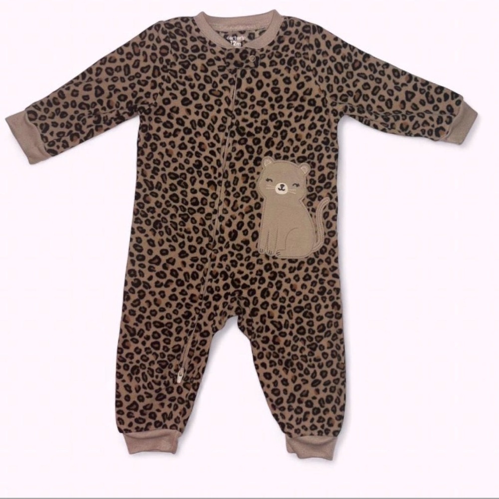 Carter's Tan Leopard Print Baby Onesie